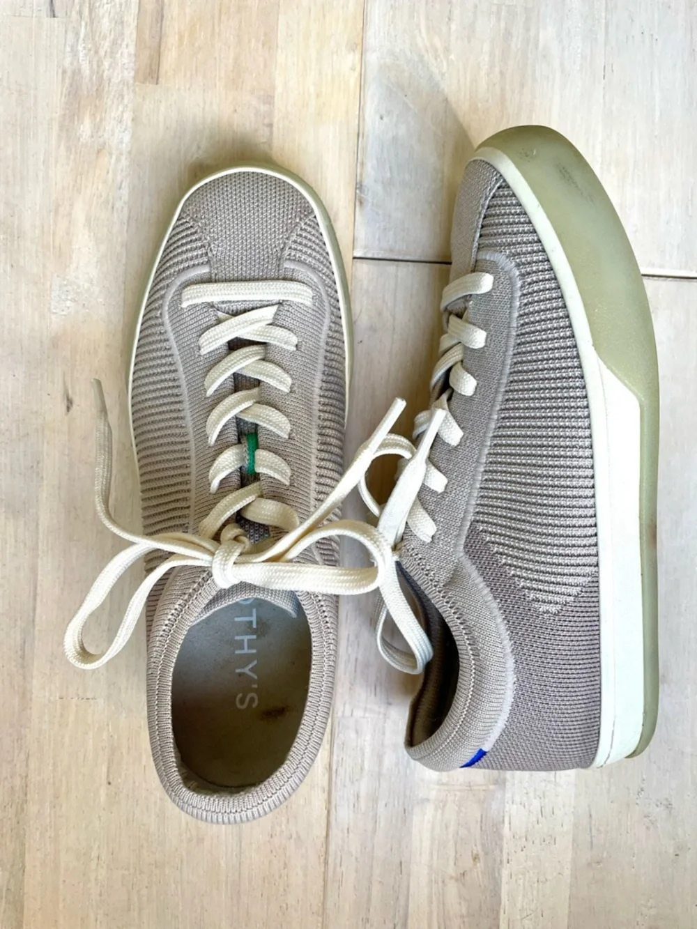 Rothy’s The Lace Up Sneaker Gray Women’s Size 6